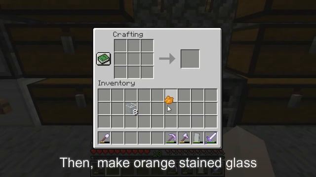 Minecraft Survival: How to Make Orange Stained Glass Pane смотреть онлайн