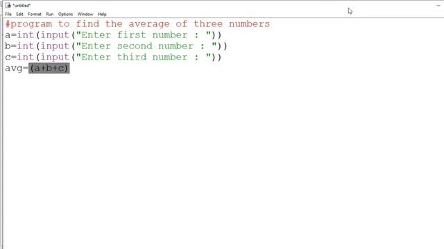 9 Program to find the average of three numbers in python by Hemanth Academy смотреть онлайн