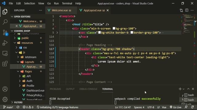 Laravel E-commerce: [2] Welcome Layout смотреть онлайн