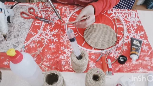 Джутовая филигрань "Подставка под горячее" смотреть онлайн