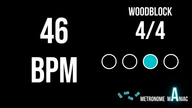 Metronome 46 BPM 4/4 - Woodblock смотреть онлайн