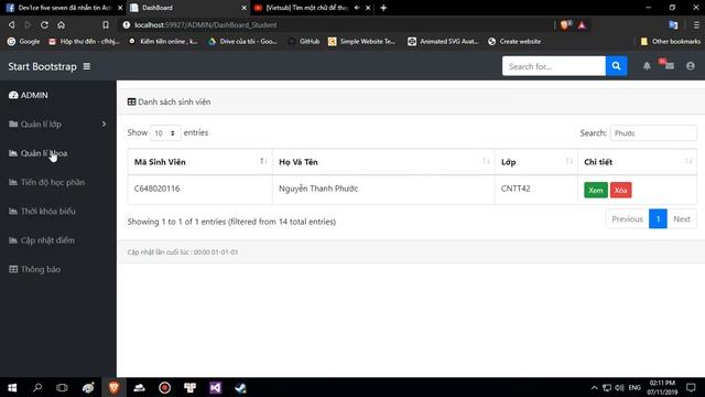 ASP.NET MVC Trang Lớp - ( TEST ADMIN DASH BOARD ) смотреть онлайн