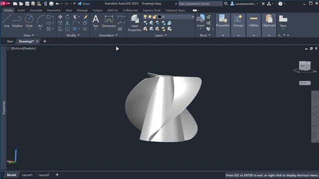Autodesk AutoCAD 2023- Ship Propeller смотреть онлайн