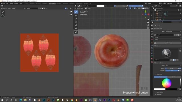 Texture Paint Apple - Blender 3D Tutorial смотреть онлайн