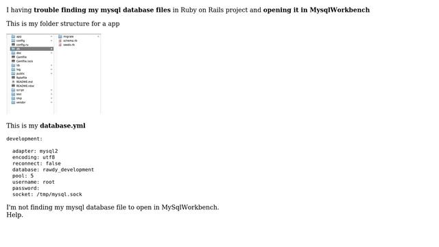How do I open a Rails Mysql database in Mysql Workbench? смотреть онлайн