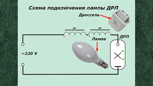 120 лампа ДРЛ ДРВ обзор подключение применение смотреть онлайн