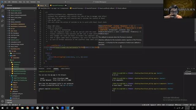 CSI3150@OU-React JS Part 3: Demo for API calls in React + React useEffect hook смотреть онлайн