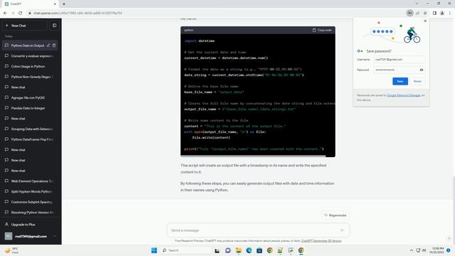 Specify date in ouput file name using python смотреть онлайн