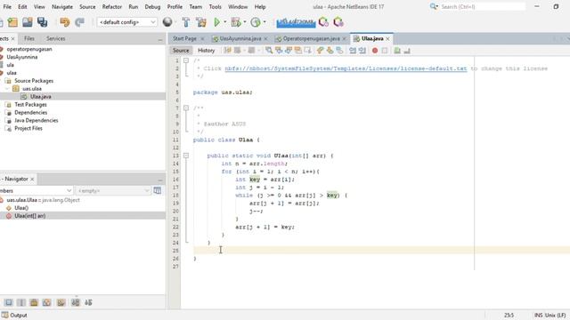 Tutorial Coding Insertion Sort Java смотреть онлайн