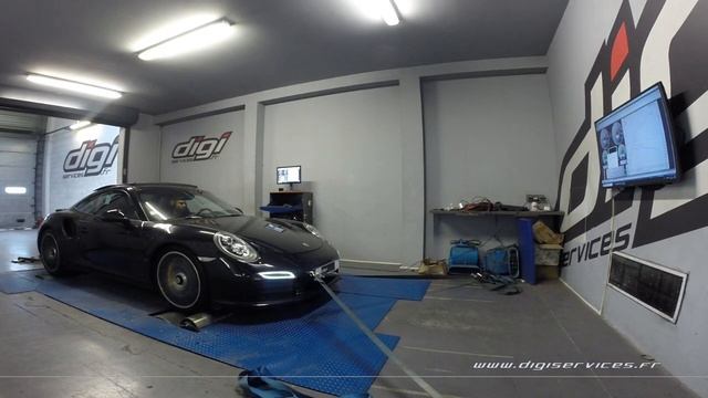 Porsche 991 Turbo S 560cv PDK Reprogrammation Moteur @ 601cv Digiservices Paris 77 Dyno смотреть онлайн