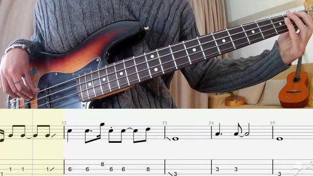 Elton John - Rocket Man BASS COVER + TAB + SCORE смотреть онлайн