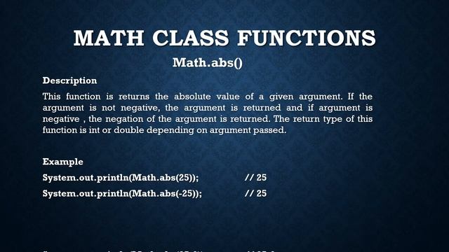 Math Class Functions in Java смотреть онлайн