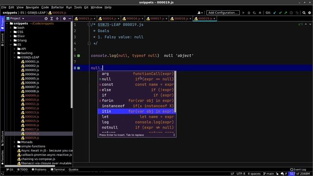 GSWJS - 000019 - falsy values in JavaScript - null, but wait, it's an object смотреть онлайн