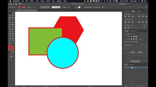 Bài 6: Thực hành vẽ hình với Transform, Align và Arrange trong Adobe Illustrator | Thùy Uyên смотреть онлайн