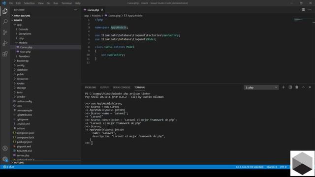 10 - Introducción a Eloquent y Tinker en Laravel 8 смотреть онлайн