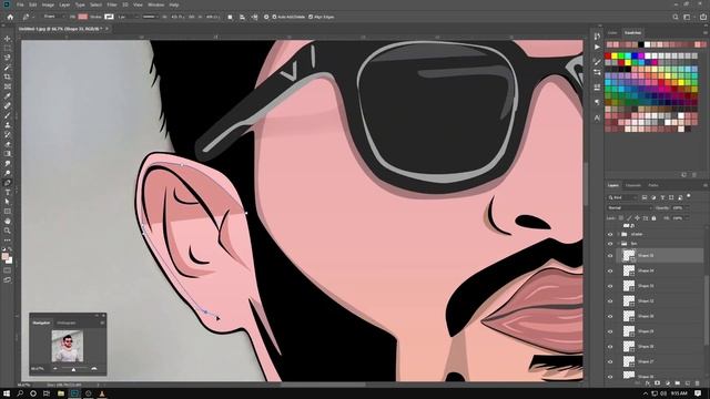 VECTOR ART | VECTOR ART PHOTOSHOP - 2020 | FACE VECTOR PHOTOSHOP - VATSAL JARIWALA смотреть онлайн