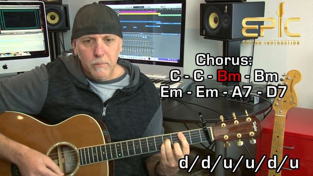 Rocking Around The Christmas Tree Holiday classic guitar song lesson смотреть онлайн