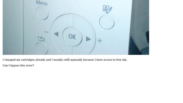 I get U051 Check Ink Error on my MP 220 Canon. Can I bypass or do I need to change cartridges? смотреть онлайн