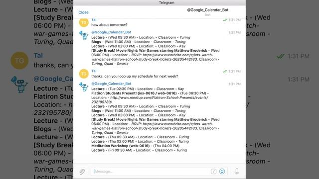 Telegram Google Calendar Bot смотреть онлайн