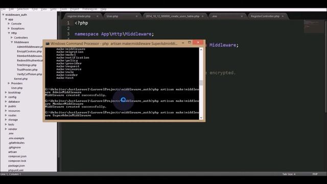 How to use Middleware in your Laravel applications. || justlaravel.com смотреть онлайн