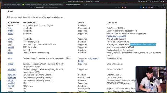 Debian Linux Begins Dropping 32 Bit CPU Support смотреть онлайн