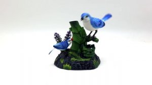 Птичка с птенчиком поющая музыкальная пластмассовая (арт. 512AB)