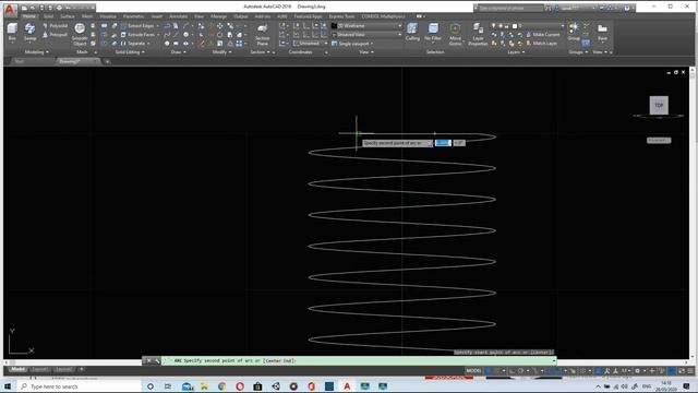 AutoCAD tutorial- How to Model Spring 3D in AutoCAD 2020. смотреть онлайн