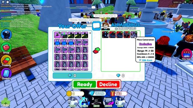 ✨Трейд НОВОЙ ДОРОГОЙ ЭКСЛЮЗИВКИ Speaker Repair Drone в Toilet Tower Defense! смотреть онлайн