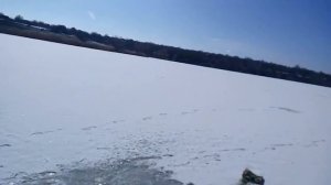 зимой на электросамокате  -15С на рыбалку