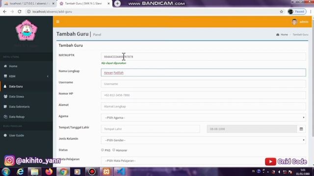 cara membuat aplikasi absensi siswa berbasis web - free #html #mysql #php #javascript смотреть онлайн
