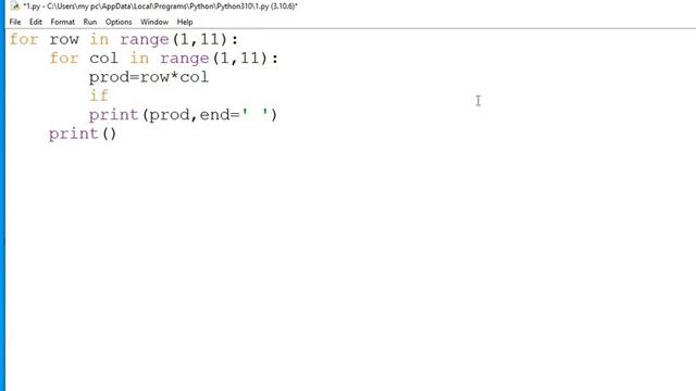 How to Create Multiplication Tables in Python with Nested For Loop смотреть онлайн