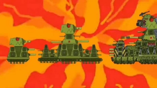 Evolution of kv-4 / kv-40 / kv-44 / kv-444-cartoons about tanks