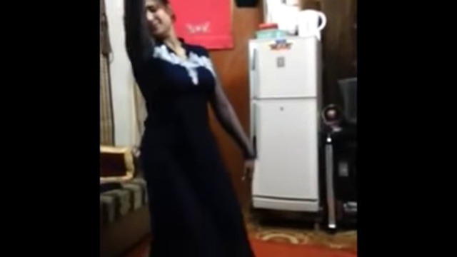 Indian Wife Dancing At Home