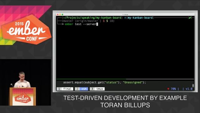 EMBERCONF 2015 - TEST-DRIVEN DEVELOPMENT BY EXAMPLE смотреть онлайн
