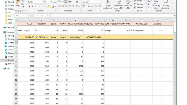 Clash of Clans data to Excel смотреть онлайн