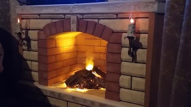 Камин из гипсокартона своими руками. Завершенный полностью. смотреть онлайн