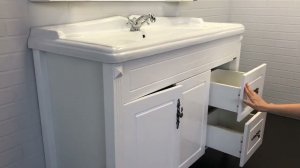 COMFORTY. Тумба-умывальник Палермо-120 белый глянец с раковиной COMFORTY 3312