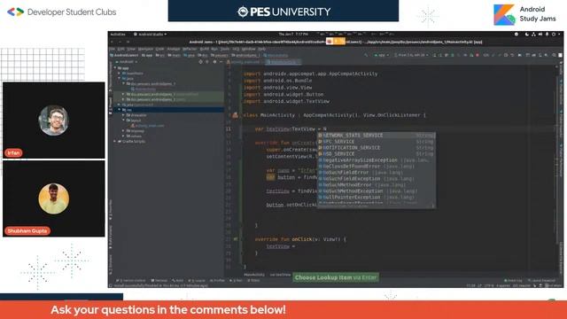 Android Study Jams - Session 1 | PES University смотреть онлайн