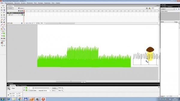 Анимация формы в программе Macromedia flash