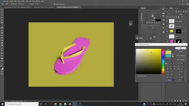 Custom Flip Flop Design Tutorial Photoshop Mockup | Complete Process Using Smart Object