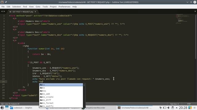 48 - Utilizando GET, POST Y REQUEST Juntos [PHP 7 - Español] смотреть онлайн