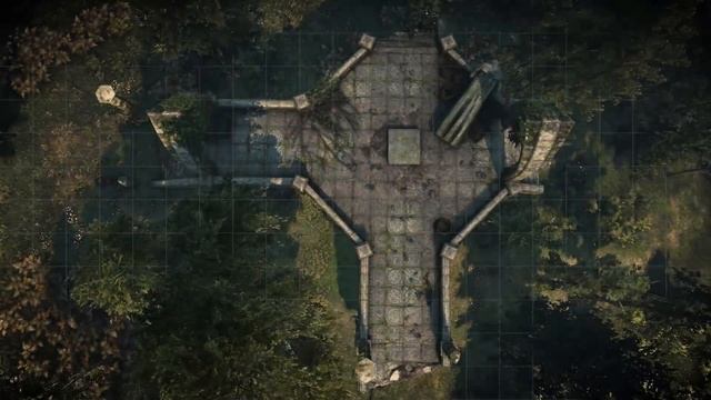 Elven Ruins Grid Animated battlemap for d&d and witcher trpg смотреть онлайн