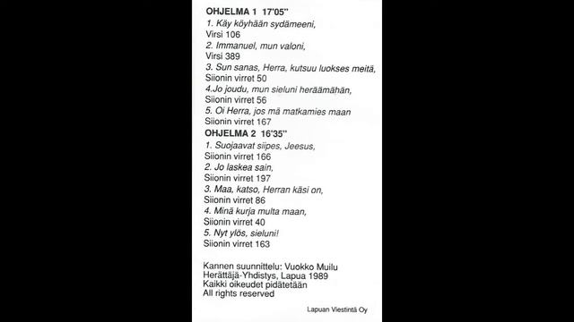 Martti Talvela - Suojaavat siipes, Jeesus, Siionin virret 166 смотреть онлайн