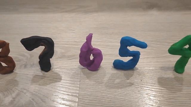 Цифры из пластилина от 9 до 1 смотреть онлайн