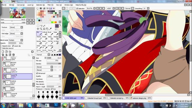 PAINT TOOL SAI - Celestial Valley Speedpaint смотреть онлайн