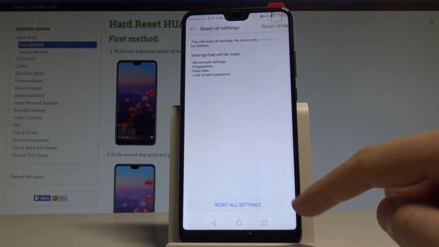 How to Reset Settings in HUAWEI P20 - Restore Default Settings |HardReset.Info смотреть онлайн