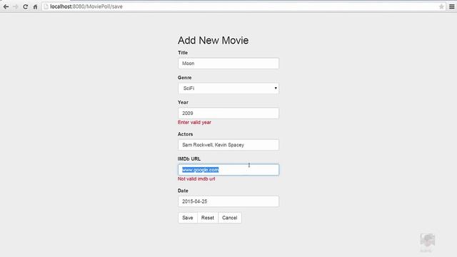 Spring / Hibernate / Maven / Movie Poll Web App смотреть онлайн