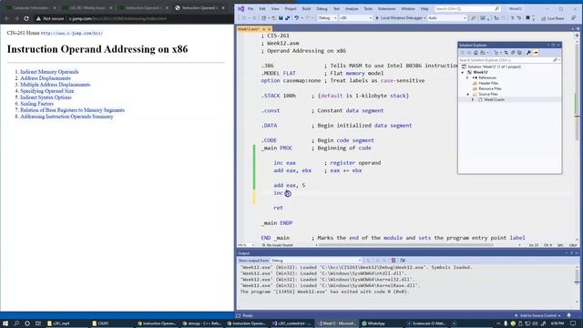 12.1 Instruction Operand Addressing on x86 смотреть онлайн