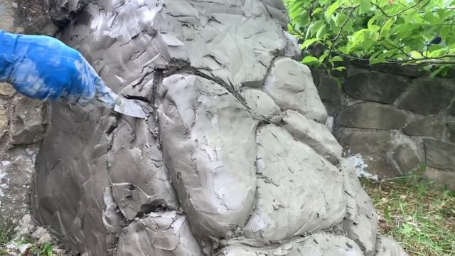 Арт бетон. Камень из растворной смеси.Акриловая краска для Арт бетона