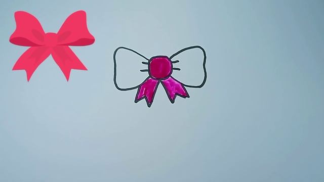 Bolalar uchun bantik rasm chizish / Drawing rainbow bow for children /Рисование бабочки для детей смотреть онлайн
